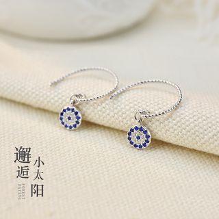 Rhinestone Drop Hoop Earring