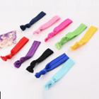 Fluorescent Knotted Hair Tie 10 Colors Random - One Size