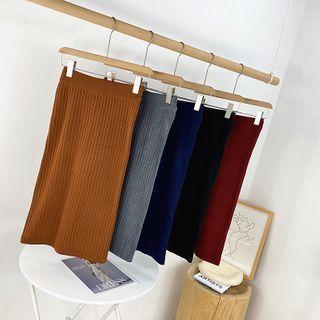 Ribbed Fitted Skirt