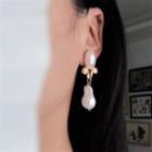 Faux Pearl Clip-on Earring / Ear Stud