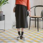 Square Neck Top / Midi A-line Skirt
