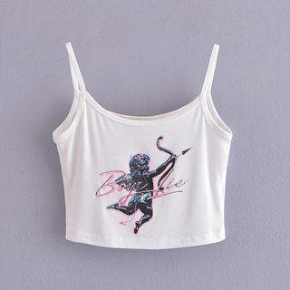 Cupid Print Camisole Top