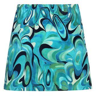 Print Slit Mini Pencil Skirt