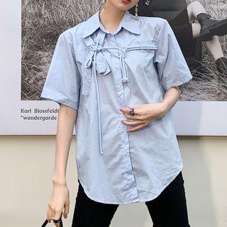 Short-sleeve Bow Shirt / Shirt