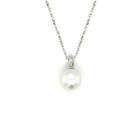 18k White Gold Dangling Pendant With South Sea Pearl One Size