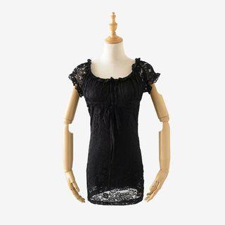 Off-shoulders A-line Lace Dress