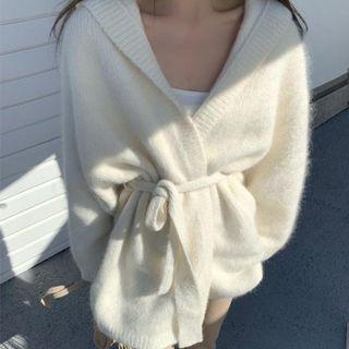 Hooded Sashed Cardigan