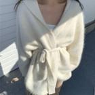 Hooded Sashed Cardigan
