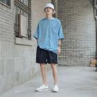Short-sleeve Button Drawstring-waist T-shirt