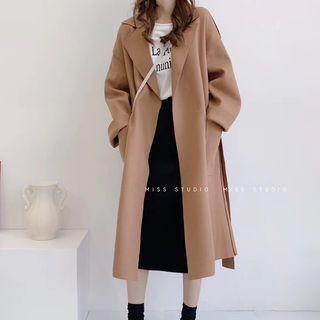 Lapel Open-front Coat