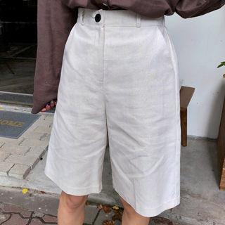 Wide-leg Knee-length Shorts