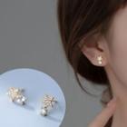 Rhinestone Star Stud Earring Stud Earring - 1 Pair - Gold - One Size