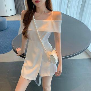 Cold Shoulder Plain Playsuit