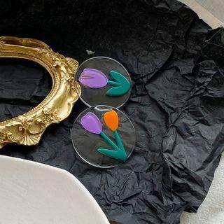 Acrylic Tulip Dangle Earring