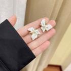 Flower Bead Stud Earring / Clip-on Earring