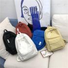 Chinese Character Applique Canvas Backpack