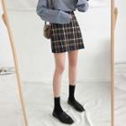 H-line Plaid Miniskirt