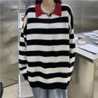 Striped Sweater Sweater - Stripe - Black & White - One Size