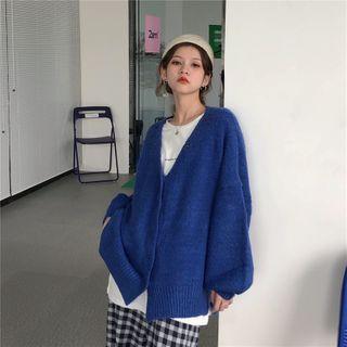 Fluffy Cardigan Blue - One Size