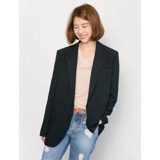 Dual-pocket One-button Jacket
