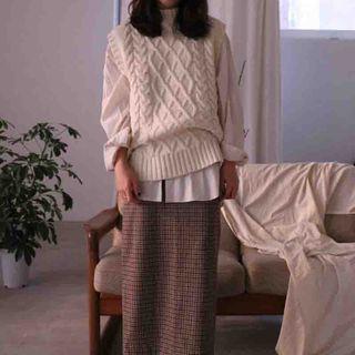 Mock-neck Chunky Knit Vest