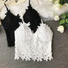 Cropped Crochet Lace Camisole Top