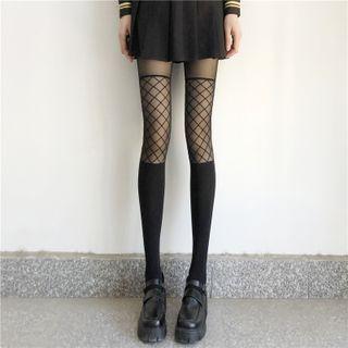 Fishnet Panel Tights