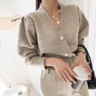 Woolen Knit Short Cardigan