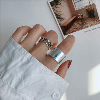 Polished Sterling Silver Open Ring / Layered Sterling Silver Open Ring