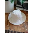 Fray-edge Cotton Bucket Hat