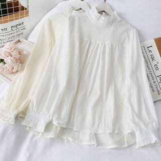 Mock-neck Loose Blouse