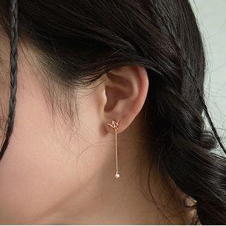 Origami Sterling Silver Dangle Earring