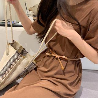 Maxi T-shirt Dress With Belt