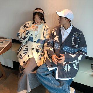 Couple Matching Cat Print Cardigan