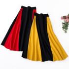 Color-block Knit A-line Skirt