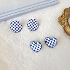 Heart / Disc Checker Alloy Earring