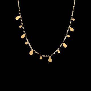Droplet Alloy Necklace Gold - One Size