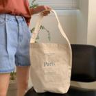 Letter-printed Canvas Shopper Bag One Size