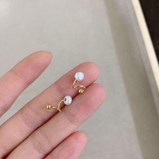 Freshwater Pearl Stainless Steel Earring