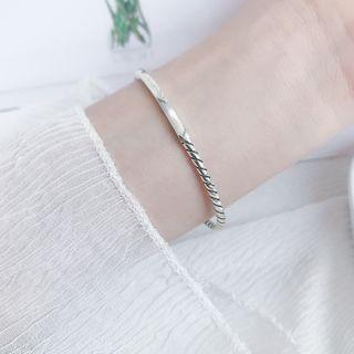 Sterling Silver Open Bangle 1 Pc - Silver - One Size