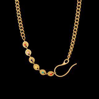 Pendant Chain Necklace Sn1770 - Type F - Gold - One Size