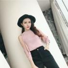 3/4-sleeve Sheer Panel Top