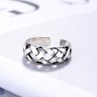 925 Sterling Silver Faux Woven Open Ring As Shown In Figure - One Size