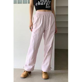Drawstring-hem Nylon Sweatpants