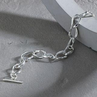 Chunky Chain Sterling Silver Bracelet Silver - One Size