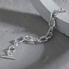 Chunky Chain Sterling Silver Bracelet Silver - One Size