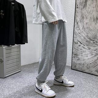 Fleece Drawstring Applique Pants