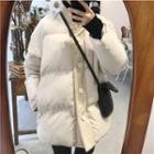 Stand Collar Buttoned Puffer Jacket