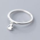 925 Sterling Silver Heart Charm Ring
