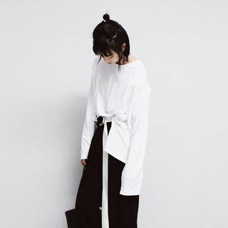 Slit-side Long-sleeved Top